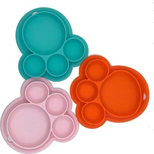 Silicone Suction Plate For Infant Colorful Divided Infant And Toddler Dinner Safe Non-Toxic And BPA-Free Children’s Dish