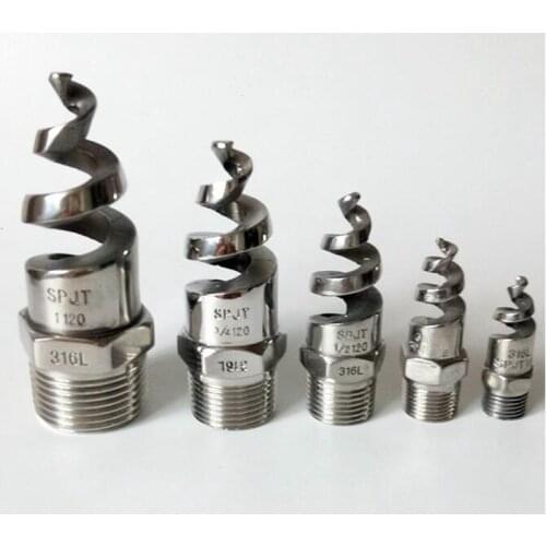Newest Style 1/2''-1'' Stainless Steel Spiral Male Thread Sprinkler High Temperature / Corrosion Resistance Watering Emitters