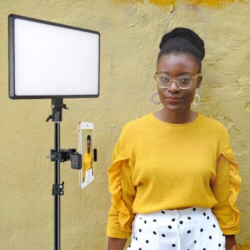 14inch 10inch LED Video Light Panel With Phone Clip Remote Control EU Plug 2700K-5700K Photography Studio Lighting For Youtube