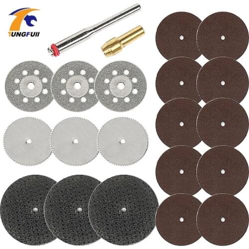 Tungfull 21pcs Cutting Wheel Dremel Accessories Set Cutting Discs Rotary Tool Saw Blade For Wood Cutting Resin Cutting Disc