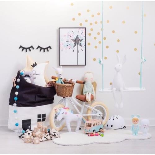 Capacity Cute House New design Room Decoration Largeshape Storage Bag Kid Toy play mat Baby Cotton Canvas Toys Beam Port Pouch