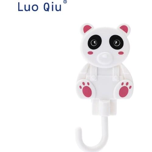 Kitchen bear hook waterproof and nail free strong sucker toilet glass door creative hanging hook