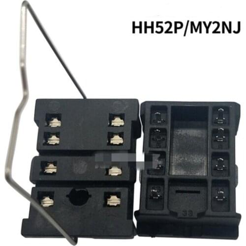 10pcs MY2 8 pins pcb soldering terminal relay socket for MY2NJ H3Y-2 LY2