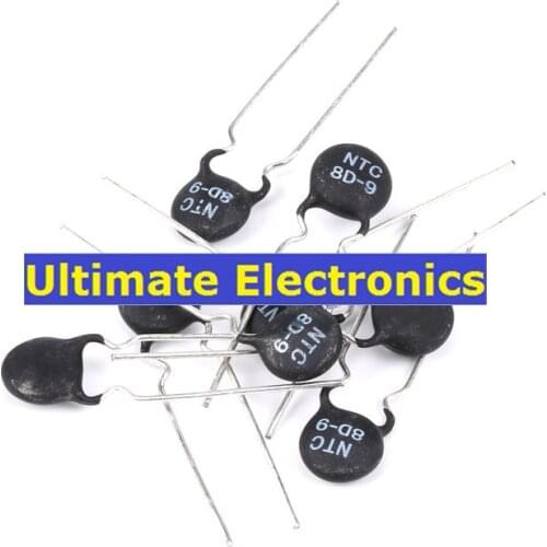 100pcs Thermistor NTC8D-9 8D-9 8D9 9MM Diameter Negative Temperature coefficient