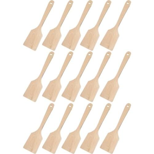 15Pcs Wooden Spatula Spoon Shovel Kitchen Cooking Tool Natural Bamboo Spatula Cookware Shovel Kitchen Accessories Gadget