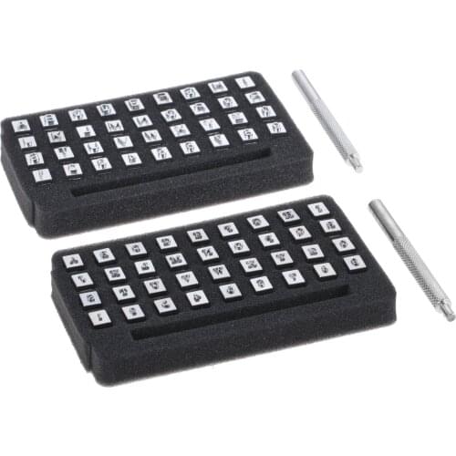 36pcs/1set Leather Print Tools Stamp Carbon Steel Letter/Number 6mm/3mm Character Punch DIY Seal Engraving Craft Mold Templet