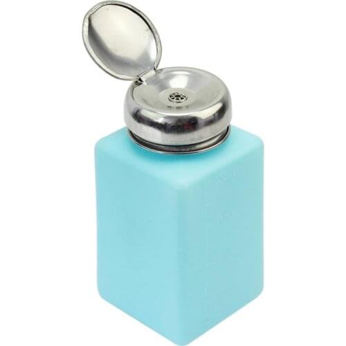 200ml Plastic PE Anti-Static Empty E-liquid Alcohol Liquid Bottle Acetone Methanol Push Down Dispenser Container Jar Organizer