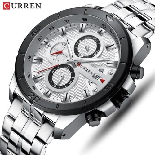 AFFUTE Mens Silver Watch