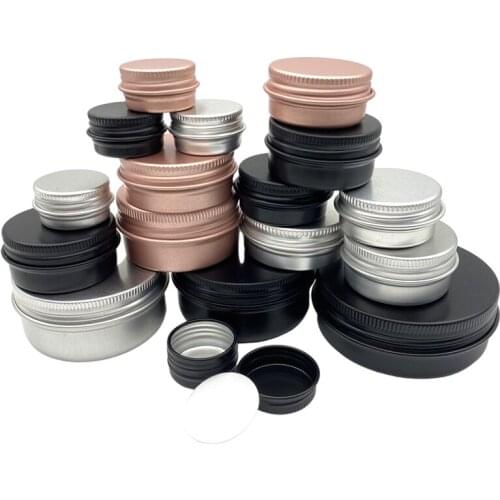 10PCS Aluminum Jar 5g 10g 15g 30g 50g 60g Cream Tin Lipstick Container Aluminum Box Nail Art Decoration Crafts Storage Jar