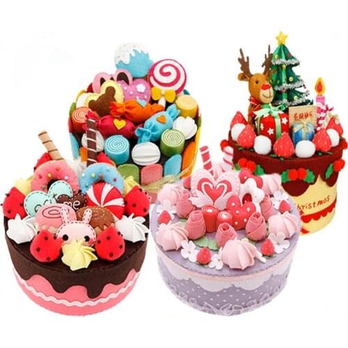 Childrens Cartoon Diy Cake Crafts Toys Montessori Kindergarten Learning Education Art Tools Hand-Cutting Party Decoration Gift