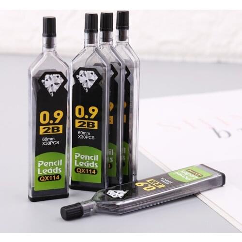 High Quality 5pcs 0.3/0.5/0.7/0.9mm HB 2B Refill Lead For Automatic Mechanical Pencils School Office Supplies