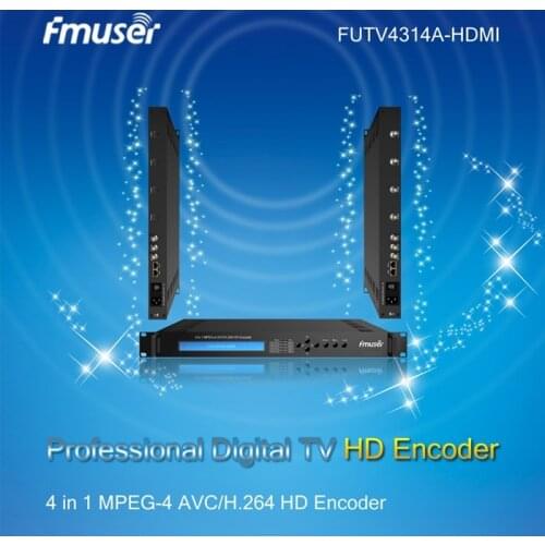FUTV4314A-HDMI 4 in 1 MPEG-4 AVC/H.264 HD Encoder audio & video encoding and multiplexing Digital TV headend