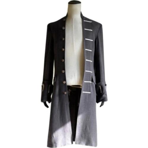 2019 Pirates Of The Caribbean Jack Sparrow Cosplay Costume For Adult Men Halloween Carnival Costumes Only Overcoat