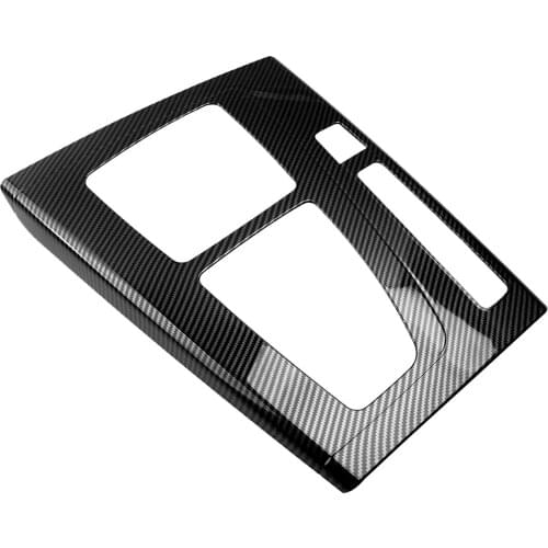 Gear Shift Box Panel Cover Trim Frame Decor ABS Black Carbon Fiber Style Fit for Audi SQ5 Q5 PHEV 2020 Left Hand Drive Only