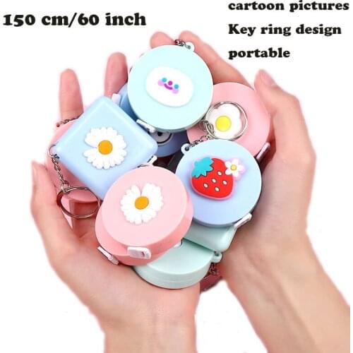 1.5M/60'' Cartoon Mini Tape Measure Cartoon Measuring Waist Bust Leather Tape Measure Clothes Measuring Tape Telescopic Ruler
