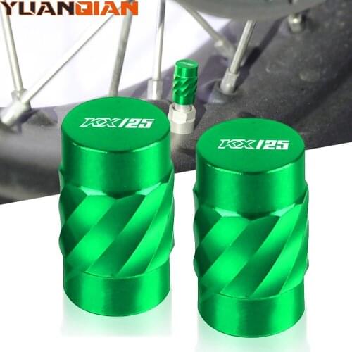 Motorcycle CNC Aluminum Accessorie Wheel Tire Valve Stem Cap Airtight Covers For kawasaki KX125 KX 125 2001-2021 2020 2019 2018
