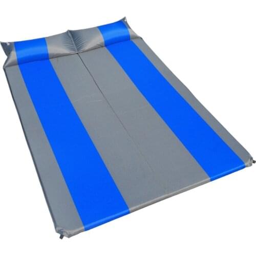 Outdoor splicable air cushion with pillow, tent moisture-proof pad, single inflatable pad, camping pad, automatic inflatable pad