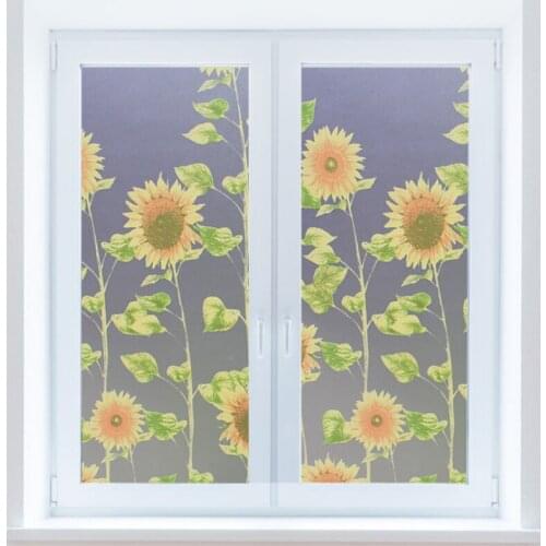 New Frosted 45x100cm Cover Living Window Film Sticker Flowers Opaque Stained Glass Privacy Window Sticker PVC Waterproof Bedroom