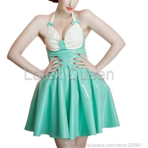 New arrival women latex bubble dress
