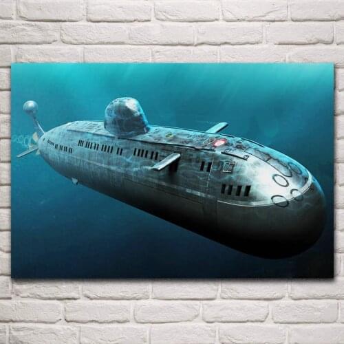 Russia Pike Submarine military vehicle underwater ship posters on the wall picture home living room decoration for bedroom EY38