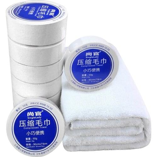 Portable Small Towel Travel Face Towel Bathroom Towels Soft Compressed Towels For Hotels Camping Trip Space Saving