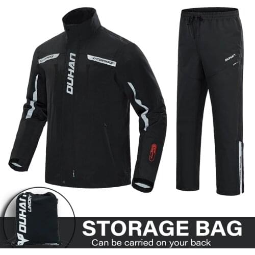 High Quality Fashion Raincoat Waterproof Motorcycle Jacket Pants Split Riding Protective Motorcycle Clothing Raincoat Foldable