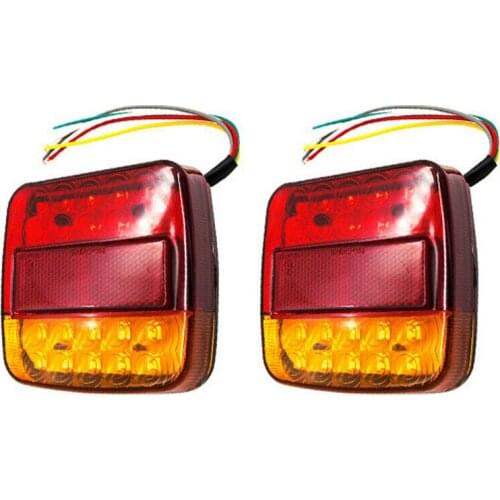 2X 12V 20 LED Boat Truck Trailer Rear Tail Light Indicator Stop Lamp Turn Light for Car