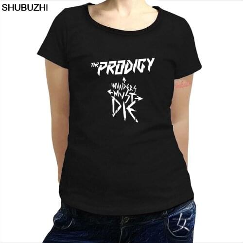 New arrived Summer Style The Prodigy Punk Bigbeat Rock Band Short Sleeve women shirt Black Crew Neck women Top T Shirt sbz413