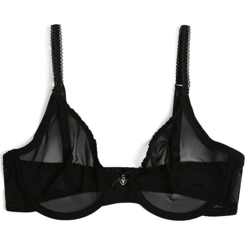 2020 Women mesh bra see through panties M L XL XXL XXXL sexy gauze Thin transparent Bras B C D E F 75 80 85 90 95 100 Dropship