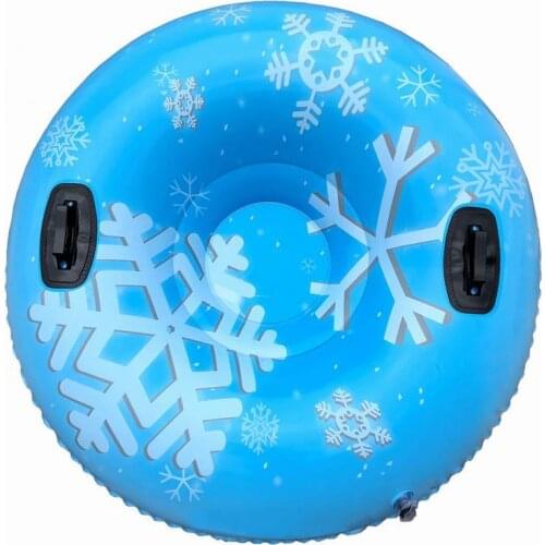 PVC Snow Toys Winter Inflatable Ski Circle Ski Circle With Handle Durable Children Adult Snow Tube Skiing Thickened Floated Sled