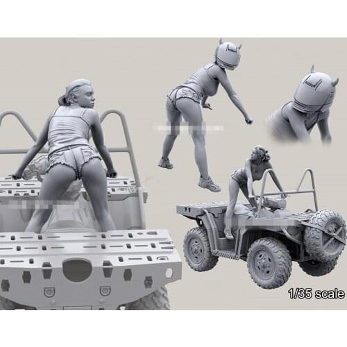 1:35 Resin Figure Model Kit Unassambled Unpainted X285 (NO CAR)