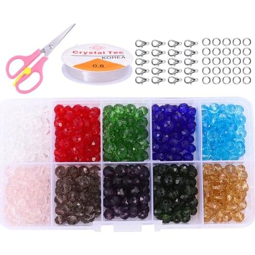 1Box 4mm 6mm 8mm 10mm Briolette Austria Crystal Beads Faceted Glass Beads Spacer Beads for Jewelry Making DIY Accessories