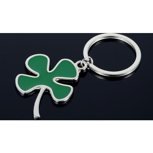 1 PC Metal Keychain Four Leaf Clover Key Buckle Zinc Alloy Designer Keyring Mens Gift Fashion Anti-lost Keyring Bags Pandent