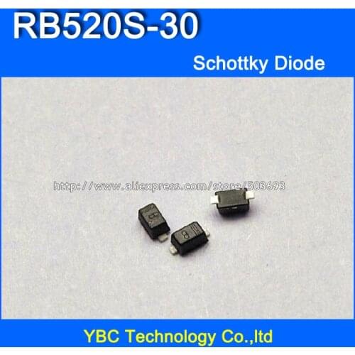 1000pcs/lot RB520S-30 B 200MW 30V SMD Schottky Diode
