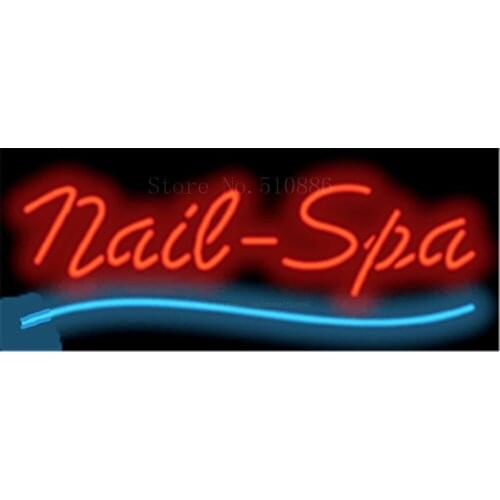 17*14" Nail Spa NEON SIGN REAL GLASS BEER BAR PUB LIGHT SIGNS store display Restaurant Shop Beauty business Advertising Lights
