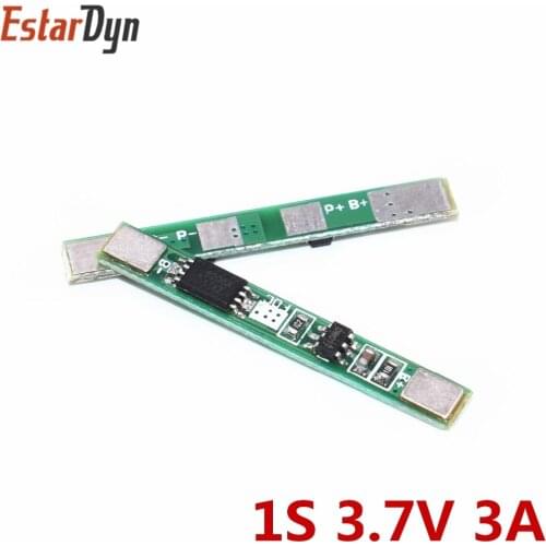 1S 3.7V 3A li-ion BMS PCM battery protection board pcm for 18650 lithium ion li battery