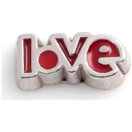 20Pcs/lot Love Floating Charms Hand-made DIY for Glass Lockets