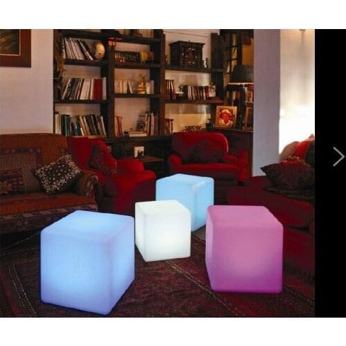 200MM colorful remote control rechargeable led light stool stylish chair colorful cube living room bedroom furnishings stools