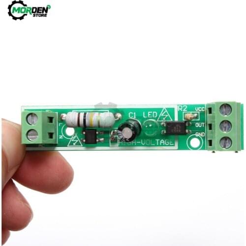 220V 1 Channel PLC Optocoupler Isolation Module Isolated Board with Din Rail Holder PLC Processors TTL level Output 3-5V