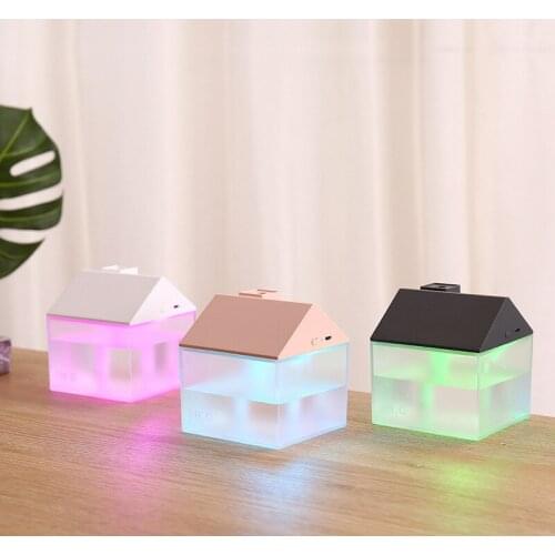 300ml Cute Pet Ultrasonic Humidifier Home Appliances USB Cool Mist Aroma Air Oil Diffuser Romantic Color LED Lamp Humidificador