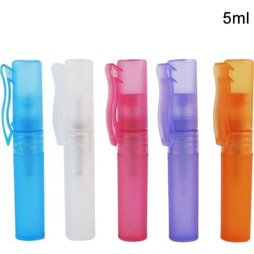 5pcs 5ml Travel Portable Pen Perfume Bottle Mini Spray Bottles Sample Empty Containers Atomizer Alcohol Disinfectant Refillable