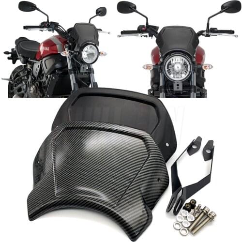 Motorcycle Accessories Cafe Sports Frontal Plate WindScreen Windshield Deflector For YAMAHA XSR700 XSR-700 2016-2021 XSR 700 19