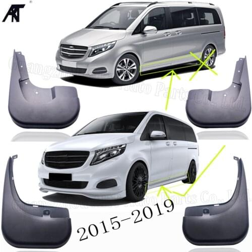 Car Mud Flaps Splash Guards Fender Mudguard For Mercedes V Class Benz W447 Metris Viano 2015-2019 with side skirts