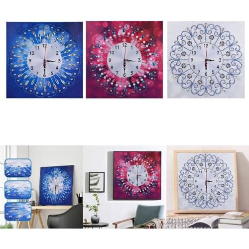 Novelty Clock 5D Diamond Painting Kits Special Rhinestone Picture Arts Craft Supply for Home Wall Decor