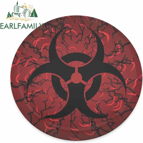 EARLFAMILY 13cm x 12.3cm For Bio Hazard Car Stickers DIY Motorcycle Stickers Graffiti Sticker Vinyl Car Wrap Body For Car