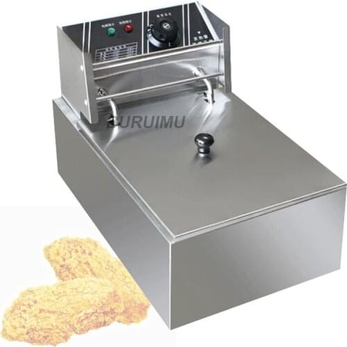 Electric Deep Fryer Stainless Steel Commercial Electric Fryer Household Chips Frying Pan French Fries Making Machine