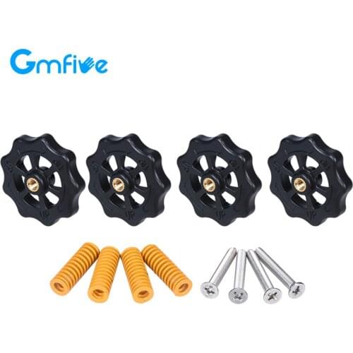 GmFive Heated Bed Spring Leveling Kit Adjustment Nut+Springs+ Screws Heatbed Kit For CR-10 Ender 3 MK3 Hotbed 3D Printer Parts