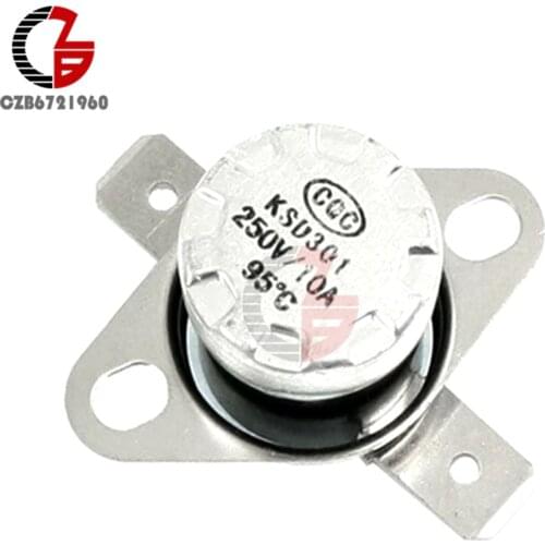 KSD301 203*F / 95*C Degree Celsius N.C. Temperature Switch Thermostat 250V 10A