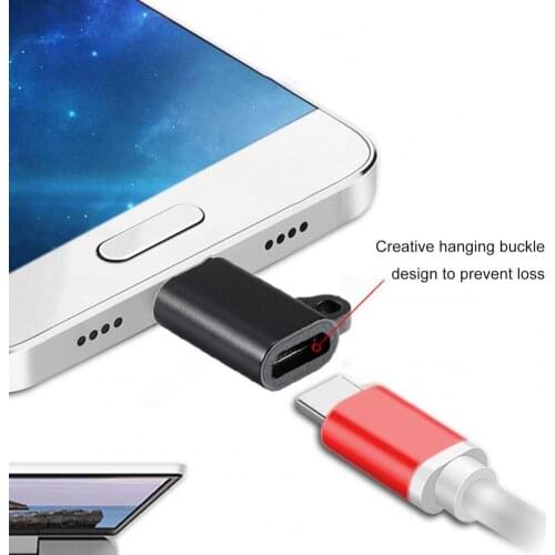 Mini Charger Adapter Charging Data Transmission Aluminum Alloy Type-c to Micro-USB Converter for Mobile Phone