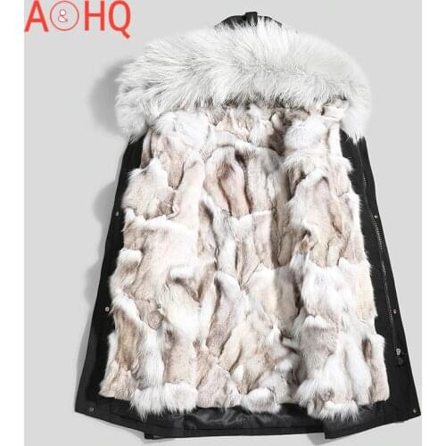 Man Jacket Mens Genuine Shearling Parka Winter Jackets for Men Hooded 100% Wolf Fur Coat Chaqueta De Los Hombres LXR979